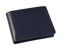 Quo Vadis - Porte-cartes/porte billets - Silky - Bleu marine - 11,5x9x2,2 cm Cuir pleine fleur de vachette