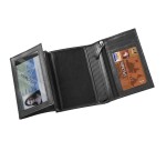 Quo Vadis - Portefeuille à volets - Silky - Noir - 13,5x9,5x1,6 cm - Cuir pleine fleur de vachette