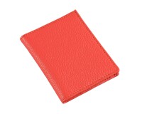 Quo Vadis - Porte-cartes/porte billets - Camargue - Corail - 12x8,5x1,2 cm Cuir pleine fleur de taurillon