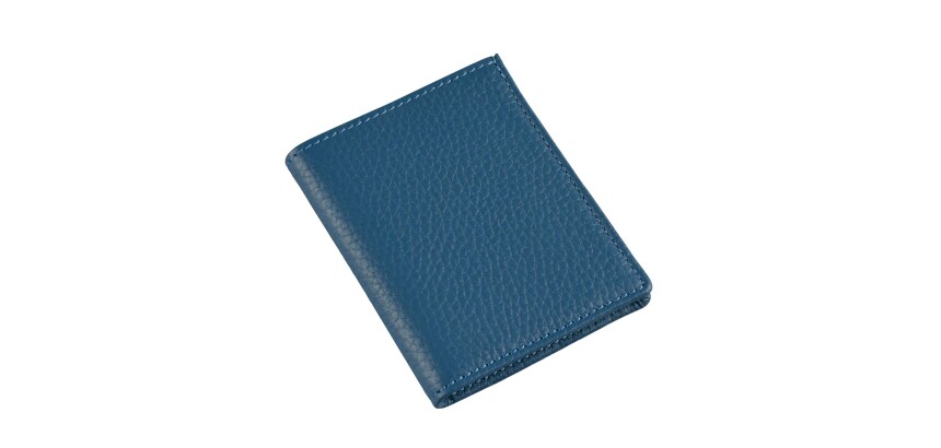 Quo Vadis - Porte-cartes/porte billets - Camargue - 12x8,5x1,2 cm Cuir pleine fleur de taurillon