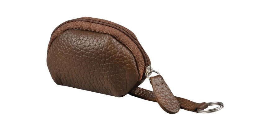 Quo Vadis - Mini porte-clés/porte-monnaie - Goya - 7,5x4x7 cm - Cuir pleine fleur de vachette - par 10