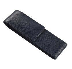 Quo Vadis - Etui stylo 2 places - Eaton - 16x2,5x0,8 cm - Cuir pleine fleur de vachette - 1 compartiment(s) -  par 4