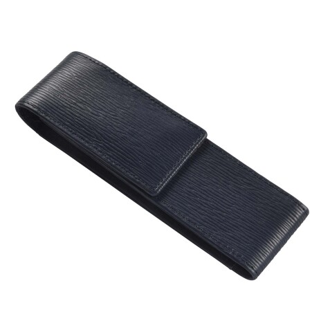 Quo Vadis - Etui stylo 2 places - Eaton - 16x2,5x0,8 cm - Cuir pleine fleur de vachette - 1 compartiment(s) -  par 4