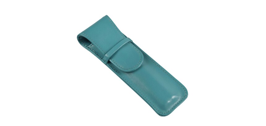 Quo Vadis - Etui stylo 2 places - Satiny - 16x2,5x0,8 cm - Cuir pleine fleur de vachette - 1 compartiment(s) -  par 6