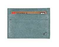 Quo Vadis - Porte-carte - Julo - 10x7 cm - Cuir de vachette suédé- par 6