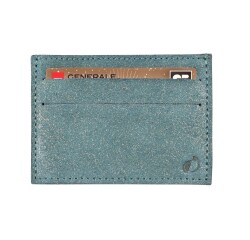 Quo Vadis - Porte-carte - Julo - 10x7 cm - Cuir de vachette suédé- par 6