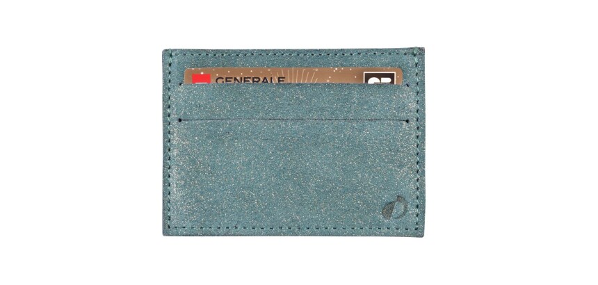 Quo Vadis - Porte-carte - Julo - 10x7 cm - Cuir de vachette suédé- par 6