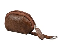 Quo Vadis - Mini porte-clés/porte-monnaie - Goya - Marron - 7,5x4x7 cm Cuir pleine fleur de vachette