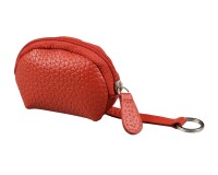 Quo Vadis - Mini porte-clés/porte-monnaie - Goya - Rouge - 7,5x4x7 cm Cuir pleine fleur de vachette