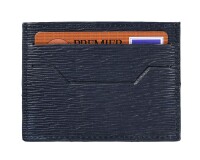 Quo Vadis - Porte-carte - Eaton - Bleu marine - 10x8,5 cm Cuir pleine fleur de vachette