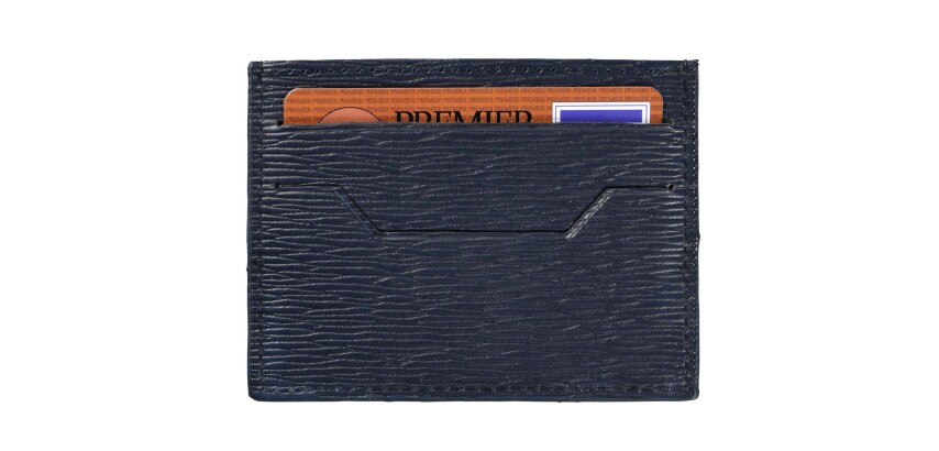 Quo Vadis - Porte-carte - Eaton - 10x8,5 cm Cuir pleine fleur de vachette