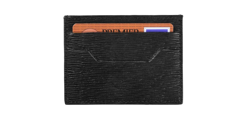 Quo Vadis - Porte-carte - Eaton - 10x8,5 cm Cuir pleine fleur de vachette