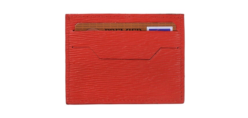 Quo Vadis - Porte-carte - Eaton - 10x8,5 cm Cuir pleine fleur de vachette