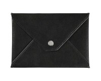 Quo Vadis - Enveloppe papiers identité - Satiny - Noir - 14x9,5 cm Cuir pleine fleur de vachette