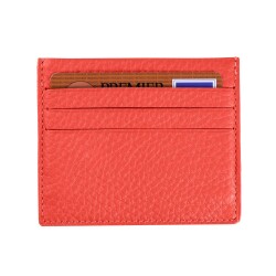 Quo Vadis - Porte-carte - Camargue - Orange - 10x8,5 cm - Cuir pleine fleur de taurillon
