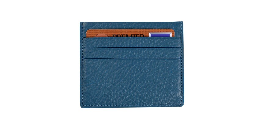 Quo Vadis - Porte-carte - Camargue - 10x8,5 cm Cuir pleine fleur de taurillon