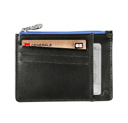 Quo Vadis - Porte-cartes/porte-monnaie - Holi - 13,2x9,5x0,2 cm - Cuir pleine fleur de vachette - par 6