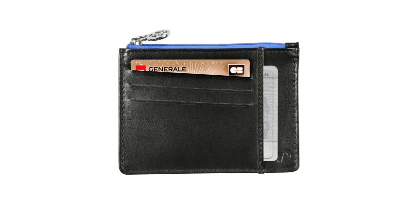 Quo Vadis - Porte-cartes/porte-monnaie - Holi - 13,2x9,5x0,2 cm - Cuir pleine fleur de vachette - par 6