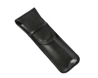 Quo Vadis - Etui stylo 2 places - Satiny - Noir - 16x2,5x0,8 cm Cuir pleine fleur de vachette - 1 compartiment(s)