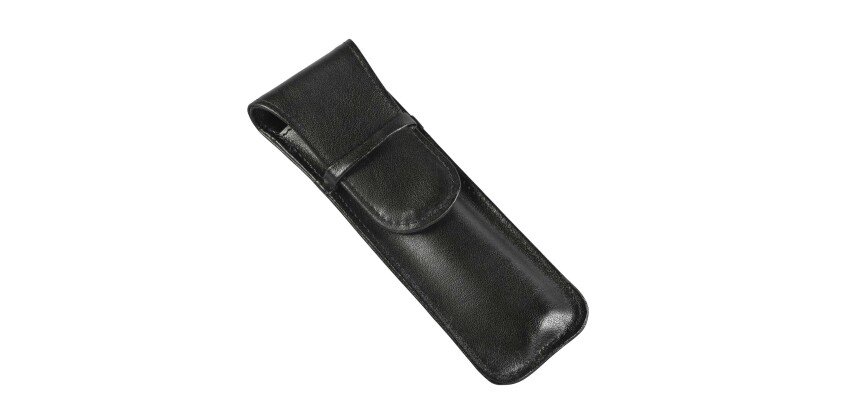 Quo Vadis - Etui stylo 2 places - Satiny - 16x2,5x0,8 cm Cuir pleine fleur de vachette - 1 compartiment(s)