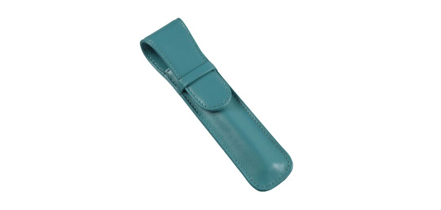 Quo Vadis - Etui stylo 1 place - Satiny - 16,5x5x1 cm Cuir pleine fleur de vachette - 1 compartiment(s)