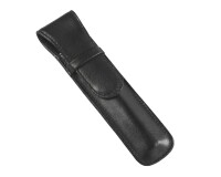 Quo Vadis - Etui stylo 1 place - Satiny - Noir - 16,5x5x1 cm Cuir pleine fleur de vachette - 1 compartiment(s)