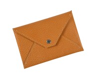 Quo Vadis - Enveloppe papiers identité - Pekari - Marron - 14x9,5 cm Cuir pleine fleur de porc