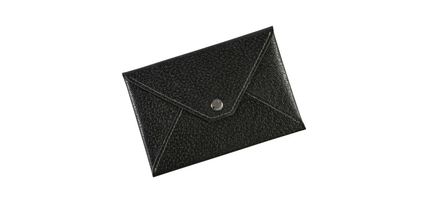 Quo Vadis - Enveloppe papiers identité - Pekari - 14x9,5 cm Cuir pleine fleur de porc