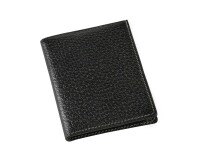 Quo Vadis - Porte-cartes/porte billets - Pekari - Noir - 12x8,5x1,2 cm - Cuir pleine fleur de porc
