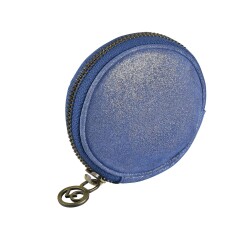 Quo Vadis - Porte-monnaie - Ronde - Julo - 9x9x4 cm Cuir de vachette suédé - 1 compartiment(s)
