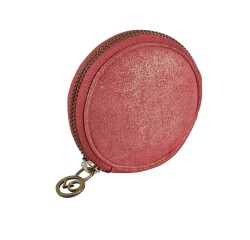 Quo Vadis - Porte-monnaie - Ronde - Julo - 9x9x4 cm Cuir de vachette suédé - 1 compartiment(s)