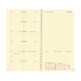 Quo Vadis - Recharge Agenda - Spiralé - 2027 - Italnote S Prestige - Semainier Horizontal - Français - 12 mois et 1/2 de mi-décembre à décembre - 8,8x17 cm