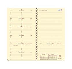 Quo Vadis - Recharge Agenda - Spiralé - 2027 - Italnote S Prestige - Semainier Horizontal - Français - 12 mois et 1/2 de mi-décembre à décembre - 8,8x17 cm