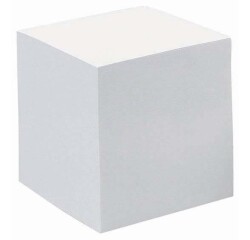 Quo Vadis - Bloc cube - Classic - Blanc - 9x9x8 cm - par 20