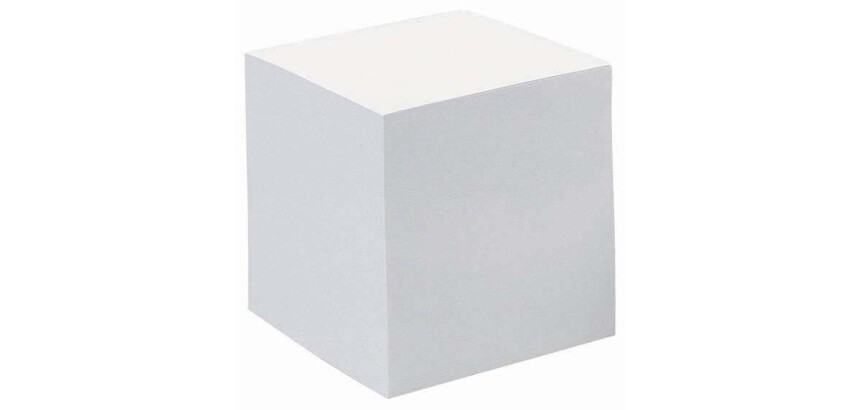 Quo Vadis - Bloc cube - Classic - Blanc - 9x9x8 cm - par 20