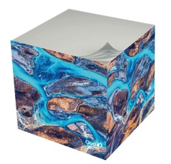 Quo Vadis - Bloc cube - Fantaisie - Multicolore - 9x9x8 cm - par 30
