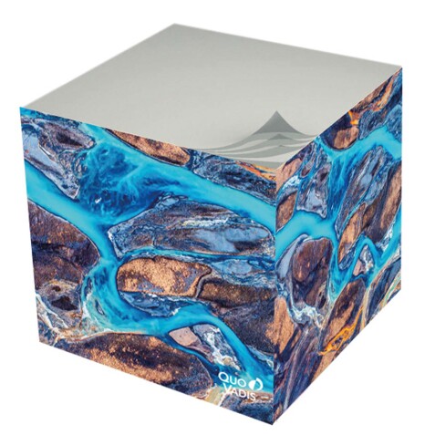 Quo Vadis - Bloc cube - Fantaisie - Multicolore - 9x9x8 cm - par 30
