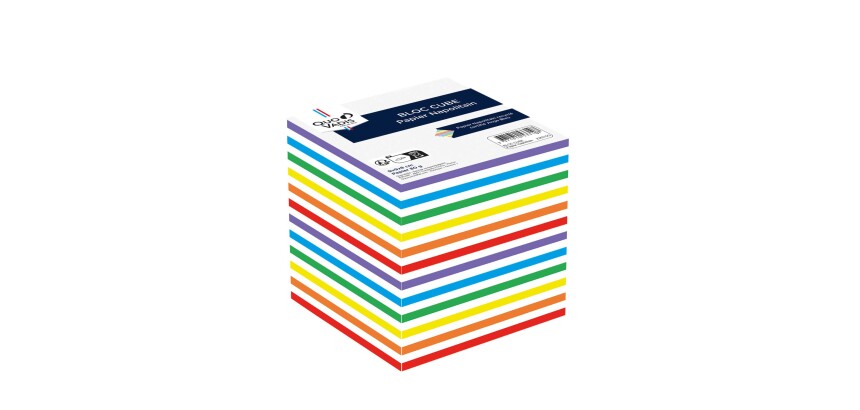 Quo Vadis - Bloc cube - Classic - Multicolore - 9x9x8 cm -  multicolore - par 20