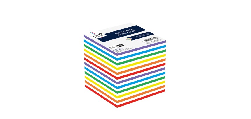 Quo Vadis - Bloc cube - Classic - Multicolore - 9x9x7,5 cm -  multicolore - par 20