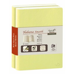 Quo Vadis - Carnet de notes - Habana Smooth - Vert - Pages Lignées - 10x15 cm