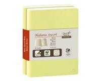 Quo Vadis - Carnet de notes - Habana Smooth - Vert - Pages Lignées - 10x15 cm Papier Clairefontaine ivoire