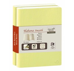 Quo Vadis - Carnet de notes - Habana Smooth - Vert - Pages Lignées - 10x15 cm Papier Clairefontaine ivoire