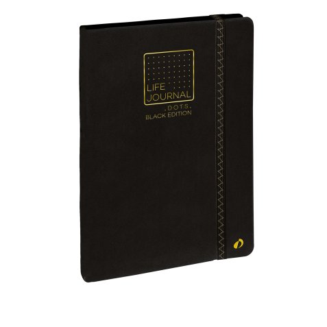 Carnet Dots point noir Quo Vadis - Multilingue - Life Journal - 15x21 cm - avec élastique