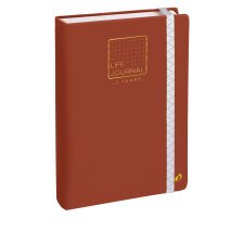 Carnet Quo Vadis - Multilingue - Life Journal - Perpétuel - 3 ans de Janv/Déc - 15x21 cm avec élastique - Orange