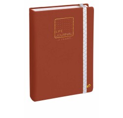 Quo Vadis - Carnet Bullet journal - Multilingue - Life Journal - Marron - Pages Perpétuel - 3 ans de janvier à décembre - 15x21 cm
