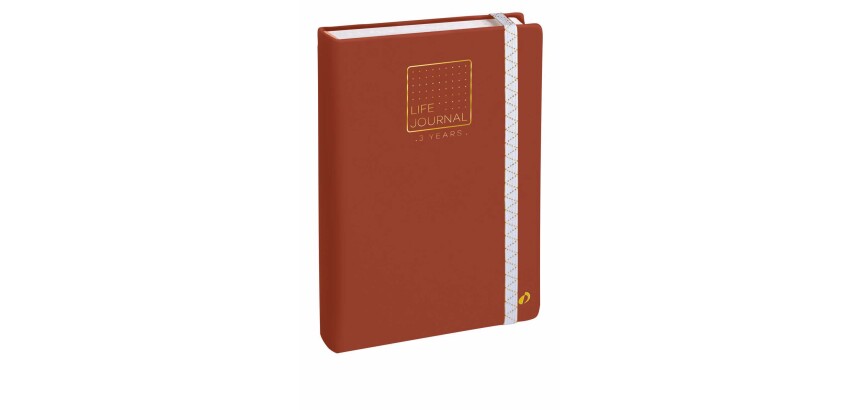 Quo Vadis - Carnet Bullet journal - Multilingue - Life Journal - Marron - Pages Perpétuel - 3 ans de janvier à décembre - 15x21 cm
