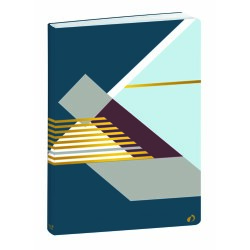 Quo Vadis - Carnet de notes - Nova - Multicolore - Pages Points (dots) et lignées - 15x21 cm - losange bleu