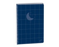Quo Vadis - Carnet de notes - Spiralé - Authentik - Lune - Pages Points (dots) et lignées - 15x21 cm