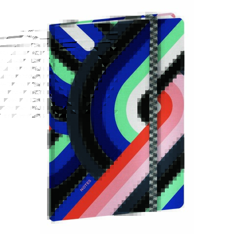 Quo Vadis - Carnet de notes - Papier Tigre - Multicolore - Pages Points (dots) - 15x21 cm - Toile (effet tissé)