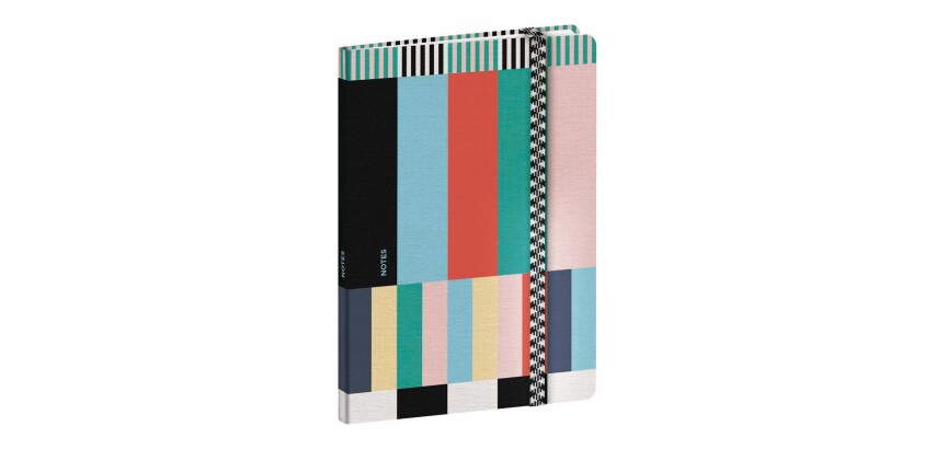 Quo Vadis - Carnet de notes - Papier Tigre - Rubans - Pages Points (dots) - 15x21 cm   Toile (effet tissé) -